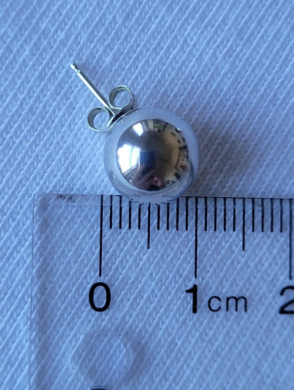 10mm Vintage Silver-plated Bead Post Earrings